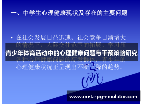青少年体育活动中的心理健康问题与干预策略研究